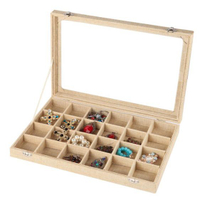 首飾盒復古麻布文玩玉器手鐲首飾收納盒飾品盒珠寶箱帶蓋項鍊戒指收納盒