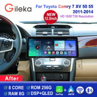 12.3 inch Carplay Screen Android For Toyota Camry 7 XV 50 55 2011-2014 Car Radio Stereo Multimedia Player GPS Navigation