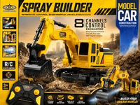 RC Excavator Spray Builder 8 Channel Mainan Mobil Remote Control Alat Berat Excavator Anak