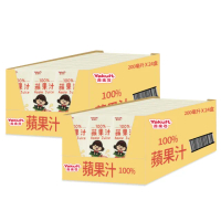 【Yakult 養樂多】100%蘋果汁x2箱(200ml*24入/箱)