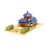 2017 3D Metal Puzzle Sun Yat Sen Memorial Hall Building model J041 DIY 3D laser cutting Jigsaw puzzle model Nano Puzzle Toys