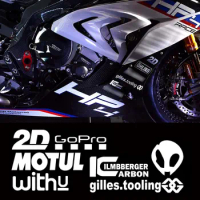 Reflective Motorcycle Side Strip fender body Alien Head Fairing Upper Sticker Fuel Tank Decal Waterproof for BMW S1000RR HP4
