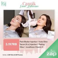 Fleck Blocker Injection + Insta Glow Serum (4 cc) Injection + Peeling Glow + Juva by ZAP Juvathione 