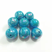 12mm 500pcs/bag , 20mm 100pcs/bag, Light Blue AB Effect Acrylic Solid Beads,Chunky Solid Beads