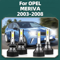 LED Car Headlight Turbo Fan Bulb 9600LM 6000K 12V Vehicles High Low H1 H7 Auto Kit For OPEL MERIVA 2003 2004 2005 2006 2007 2008