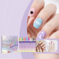 Penanda Seni Kuku, Untuk Kuku Gel, Set 12 Warna, Penanda Seni Kuku DIY, Kuku 3D, O2P7