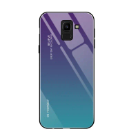 Sarung kaca terbaja kecerunan untuk Samsung Galaxy J4, J6 Plus, A6, A8, A9, A7, Nota 8, 9, A10, A20S