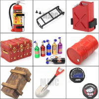 1:10 Scale Accessories Simulated Decoration Tools Shovel Fire Extinguisher Oil Drum for RC Crawler Car TRX4 SCX10 Mini Toys