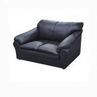 AS雅司-雷蒙特半牛皮黑色獨立筒沙發(雙人)155×90×90cm