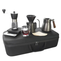 Coffee Set Portable Outdoor Travel Gift Box with Pour Over Coffee Kettle Coffee Grinder Cup Filter Manual Coffee Maker Set