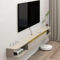 Floating TV Stand, 75'' Wall Mounted Entertainment Center TV Media Console, Floating Shelves with Door