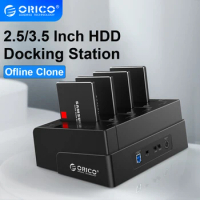 ORICO 2/4 Bay Hard Drive Docking Station SATA to USB 3.0 HDD Docking Station with Offline Clone for 2.5/3.5 inch HDD Case for pc