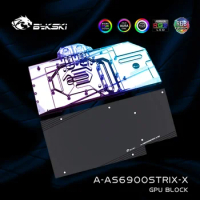 Bykski Graphics Card Water Block for ASUS ROG-STRIX-LC-RX6900XT-O16G-GAMING VGA Cooling,Copper GPU Cooler A-AS6900STRIX-X