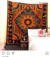 Tapestry印度波西米亞掛毯裝飾布星座星象Zodiac墻飾十二宮民族風