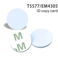 125khz RFID EM4305 T5577 Adhesive Sticker Coin Card Rewritable Copy Clone Card Diameter 25mm