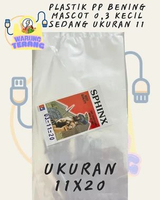 PLASTIK PP BENING MASCOT 0,3 KECIL SEDANG UKURAN 11x20