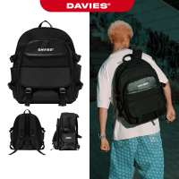 Balo đi học nam nữ màu đen Canvas phối da GO Backpack local brand Davies | D-P44