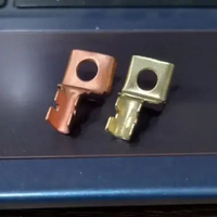 Skun Aki Klem Accu Kotak Satuan 6mm Lubang 6 mm Bisa Positif Negatif Besi lapis kuning