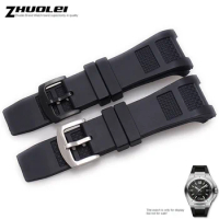Notch End Silicone Watch Band for IWC The engineer Ingenieur Strap Men 30*16mm Waterproof Rubber Watch Strap Bracelets