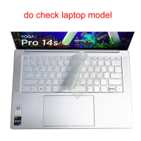 Washable Laptop Silicone Keyboard Cover for Lenovo Yoga Slim 7i Pro X Pro 14s IAH7 ARH7 2022 Notebook Protector Skin