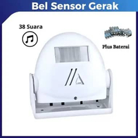 Bel Sensor Gerak Dengan 38 Nada Alarm Sensor Gerak Rumah Anti Maling Plus Baterai