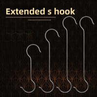 Clothing Store Hook Thickened Stainless Steel Extended Kitchen Hook Hanger Long Clothes Hook Metal H