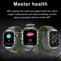 GW55 Smart Watch Compass BT Call Large Screen IP68 Waterproof Heart Rate Monitor with HiFi Calling Outdoor Men Sports Smartwatch