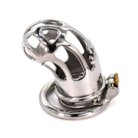Stainless Steel Male Chastity Cage Long Men's Locking Belt Restraint Device C361 Chastity Cock Ring