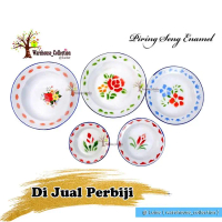 UI340 PER- BIJI [ SATUAN ] / Piring seng / Piring jadul / Piring Enamel 14cm. 16cm, 20cm dan 22cm// 