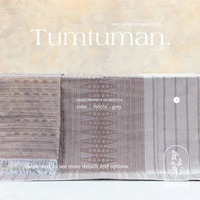 KAIN SONGKET SELENDANG TUMTUMAN Mocca-Grey.09