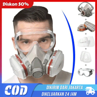 [COD]7 In1 6200 Gas Mask Dust Mask Protection Toxic Vapor Filter Respirator Half Mask Half Facepiece