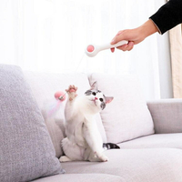 貓咪玩具自動伸縮薄荷球自嗨啃咬貓用品解悶神器羽毛替換頭逗貓棒