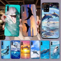 Dolphin Animal in ocean Phone Cover For samsung Galaxy A14 A53 A13 A12 A40 A22 A23 A32 A34 A50 A51 A52S A54 A70 A71 A73 5G case