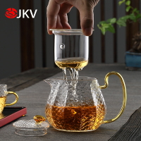 jkv玻璃煮茶壺錘紋泡茶壺單壺電陶爐燒水壺耐熱花茶壺煮茶器茶具