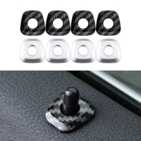 4Pcs Door Lock Pins Cover Trim for BMW X1 F48 X2 F39 2016-2022 Car Door Lock Ring Panel Sticker Accessories