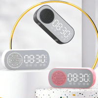 Smart Alarm Clock Speaker Clock, Mini AI bluetooth speaker Wireless Bluetooth Speaker, Multi-functional Loud Subwoofer