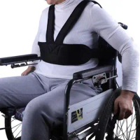 Wheelchair Seatbelt Back Seat Elastic Shoulder Fixing Brace Breathable Adjustable Wheelchair Strap Prevent Sliding For Elderly