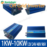 1KW-10KW Pure Sine Wave Grid Inverter DC 12V to AC 220V 240V Voltage Transfer Converter Universal EU Socket Auto Accessorie