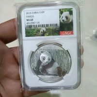 Koin Panda Tahun 2015 NGC 69 China Koleksi Uang Logam