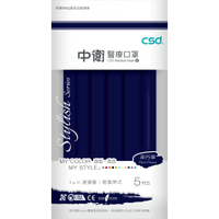 中衛口罩 成人醫療口罩 深丹寧/ 古銅/櫻桃紅/兒童牛仔丹寧(5入/包)