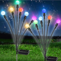 Solar Firework Firefly Light Waterproof 600 mAh Solar Light Battery LED Lamp Outdoor Garden Decoration Landscape Lights