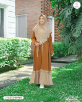 New Nurjanah By Fauz Gamis Wanita Terbaru Bahan Queen Zara Polos Kerah Sanghai Stok Terbatas