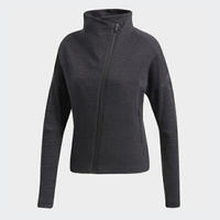 Adidas W HTR JKT [CZ2915] 女 外套 運動 訓練 休閒 保暖 防風 立領 合身 短版 黑灰