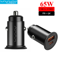 VyVyLabs 65W Car Charger 60W PD QC Quick Fast Charging Type C Car Charger Adapter For iPhone 14 13 12 iPad Xiaomi Samsung Huawei