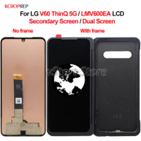 Original For LG V60 ThinQ 5G LCD Dual Screen Display Touch Screen Digitizer Assembly For LG LMV600EA lcd Secondary Screen 6.8"