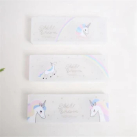 Unicorn Frosted Pencil Case Stationery Storage Organizer Bag School Office Supply