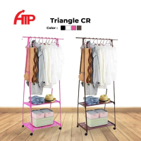 ATP Multifunction Metal Triangle Clothes Rack - Brown/White/Pink/Black