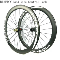 BIKEDOC 700C Carbon Wheels Clincher Road Bike Disc Brake Carbon Wheelset 700C Roues Velos Carbones Disc