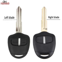 2 Button Remote Key Shell Case Fob for Mitsubishi Pajero Sport Outlander Grandis ASX Uncut Left Blade Right Blade