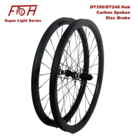 Carbon Bicycle Wheelset, Disc Brake with Carbon Spoke, Road Bike Wheels, Clincher, Tubular, DT240, DT350 Hub, 40mm, 60mm